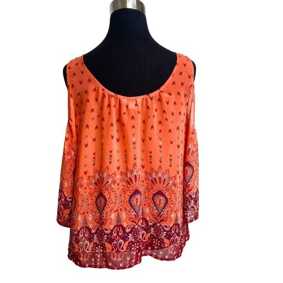 Cold shoulder sheer light floaty top by Arizona - Picture 3 of 8